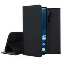 Кожен калъф тефтер и стойка Magnetic FLEXI Book Style за Nokia 5.3 черен